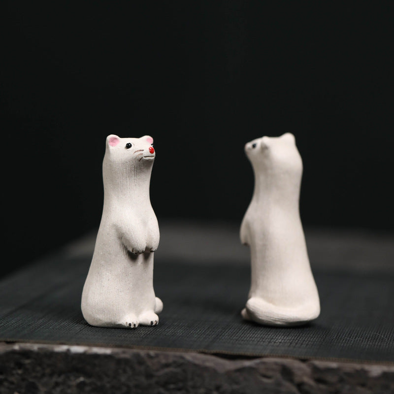Mascottes de thé possum blanc
