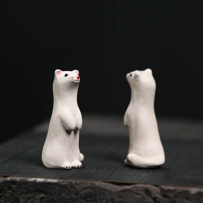 Mascottes de thé possum blanc