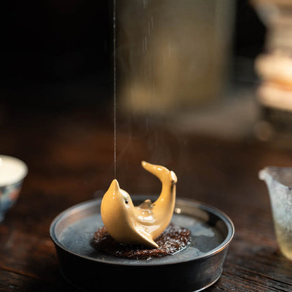 Mascotte de Thé Dragon Eau en Céramique