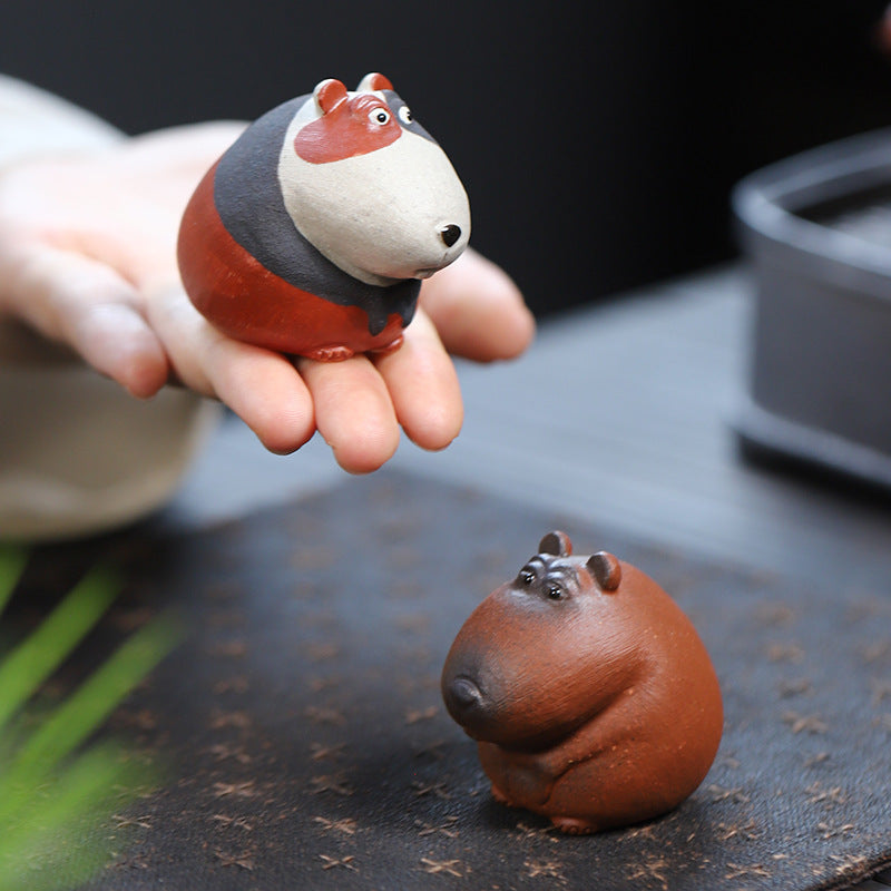 Mascottes de thé cute animal en argile