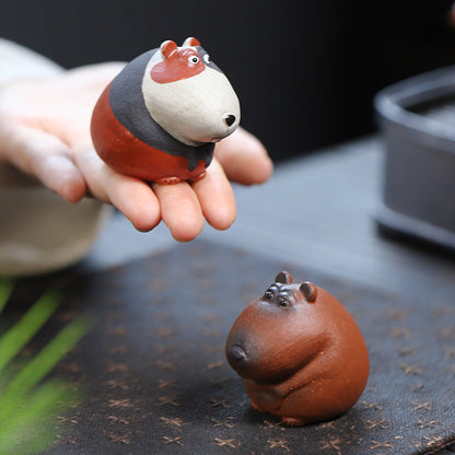 Mascottes de thé cute animal en argile