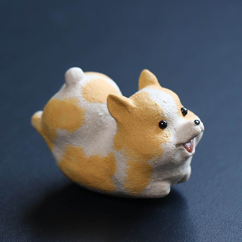 Mascotte de Thé Bœuf Jade en Argile