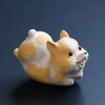 Mascotte de Thé Bœuf Jade en Argile