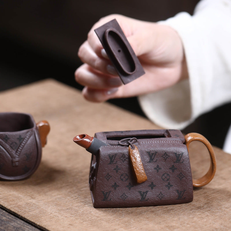 Théières en céramique 110ml design sac