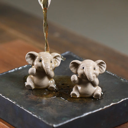 Mascottes de thé elephant gris mignon argile