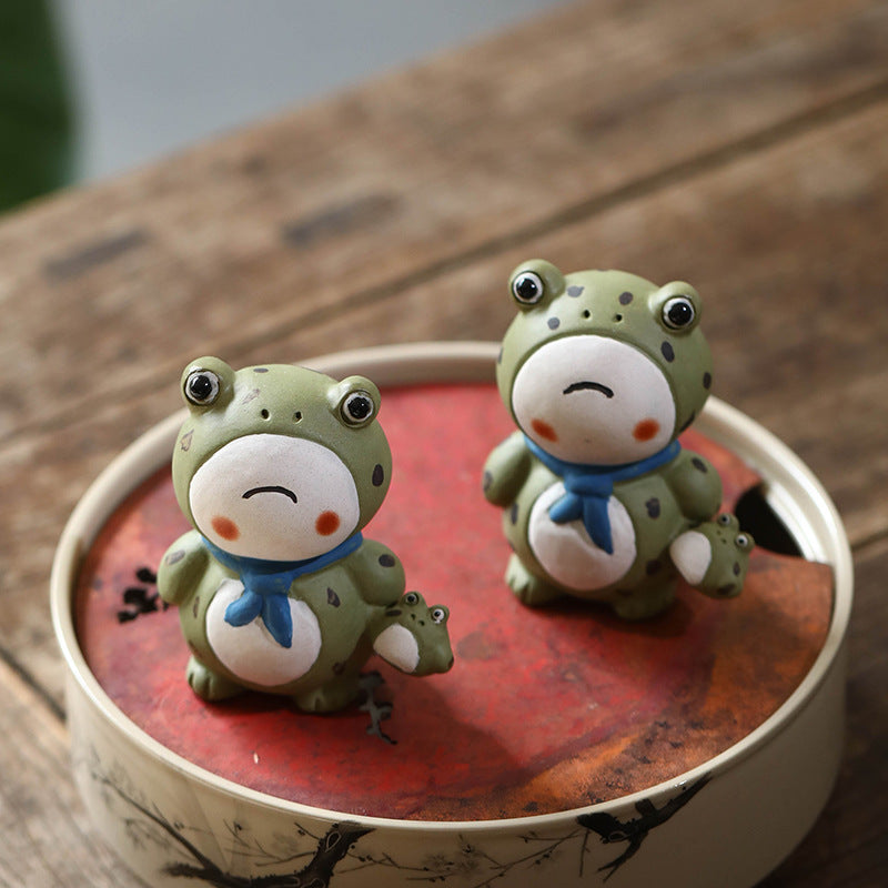 Mascottes de thé frog en argile