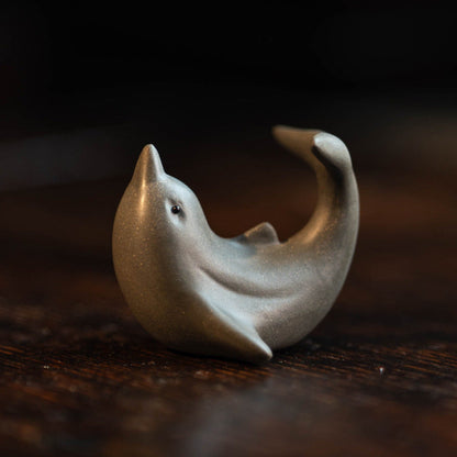 Mascotte de Thé Dragon Eau en Céramique