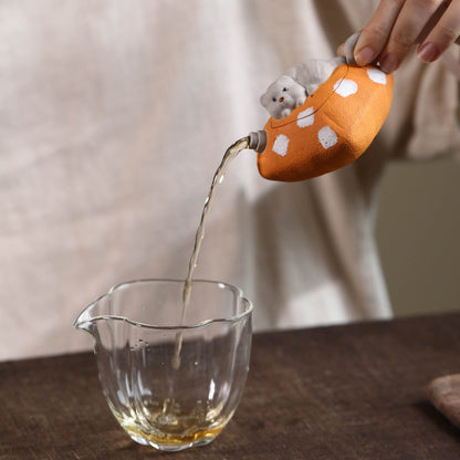 Théières en argile 100ml orange