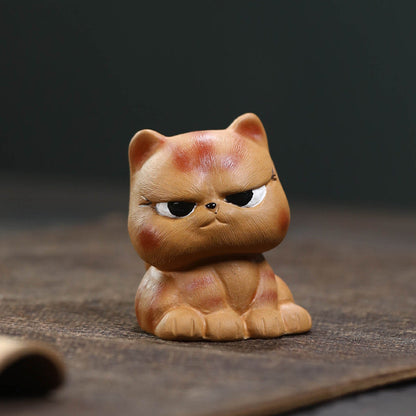 Mascottes de thé cute chat en argile