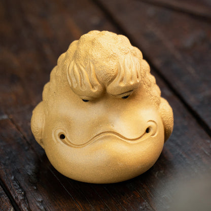 Mascottes de thé sad frog en argile