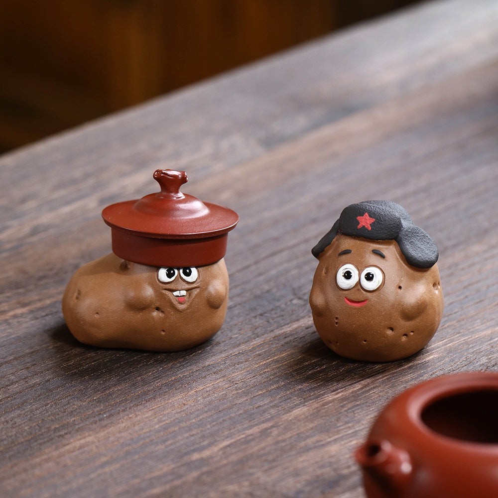 Mascottes de thé patate en argile