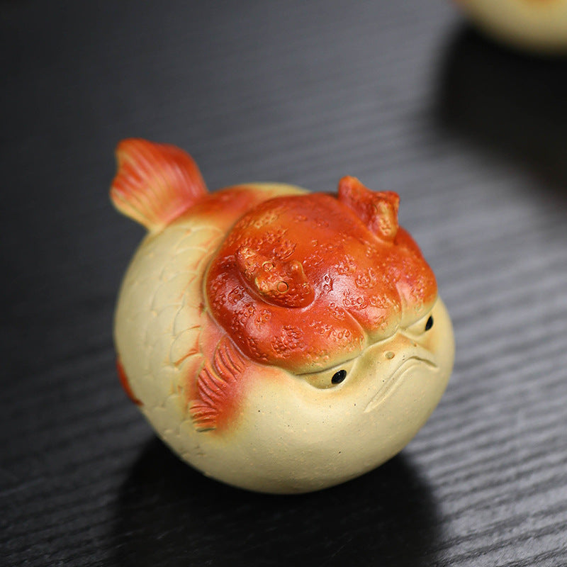 Mascottes de thé angry fish en argile