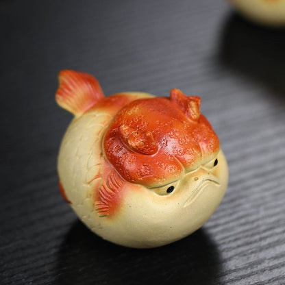 Mascottes de thé angry fish en argile