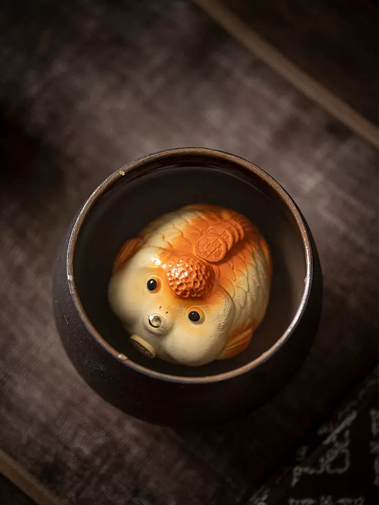 Mascotte de Thé Bœuf en Argile