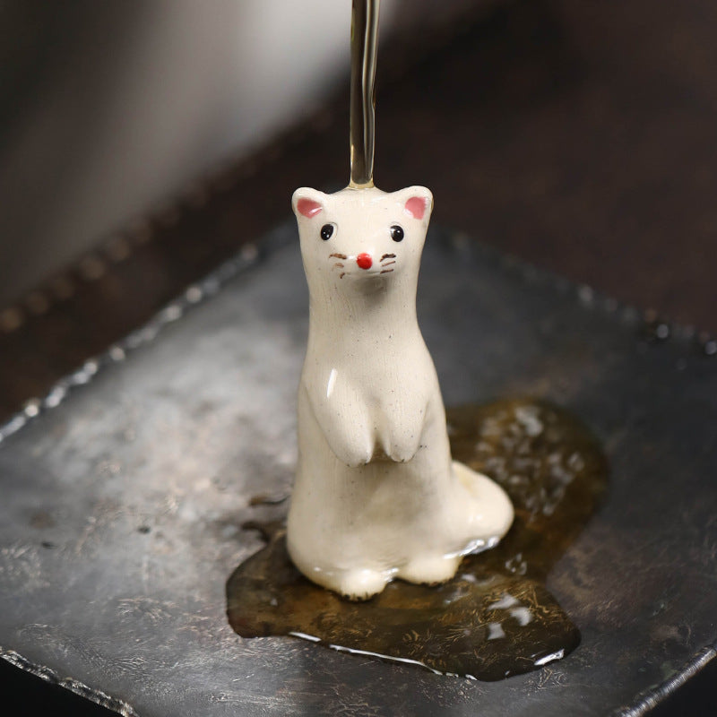 Mascottes de thé possum blanc