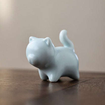 Mascottes de thé chat en céramique