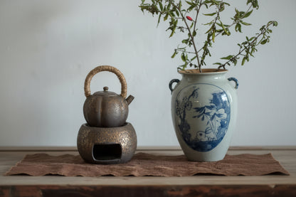 THÉIÈRE CÉRAMIQUE CHINOISE   CITROUILLE