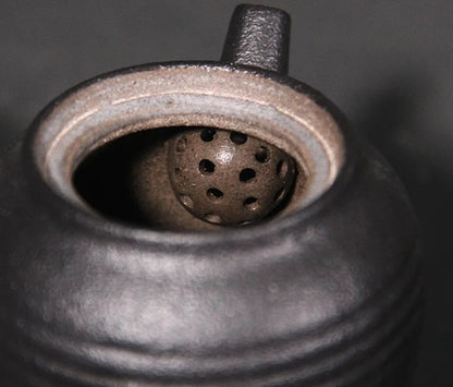 THÉIÈRE CÉRAMIQUE KYUSU AVEC MANCHE CREUX   BEC LONG