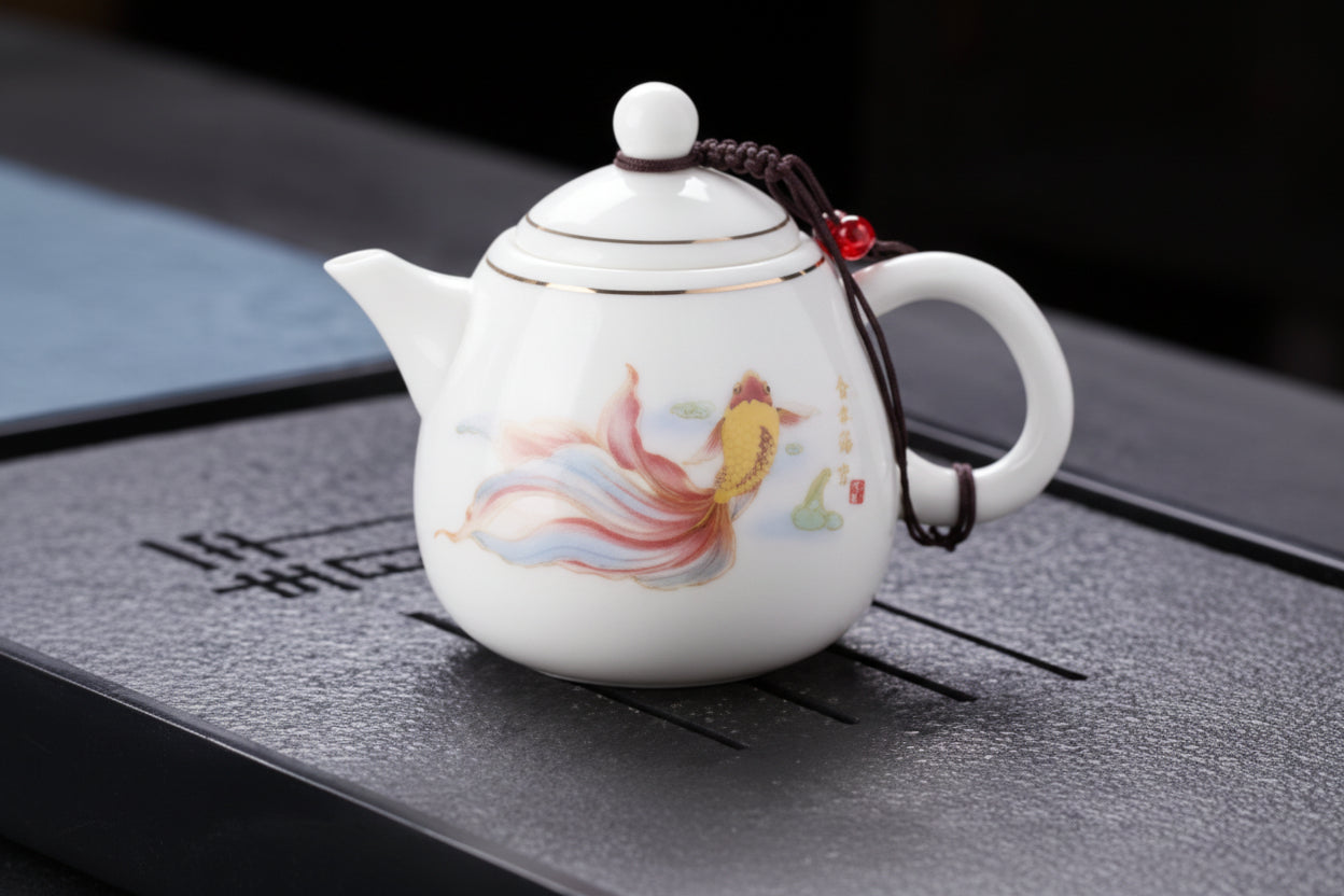 THÉIÈRE CÉRAMIQUE BLANCHE   ŒUF