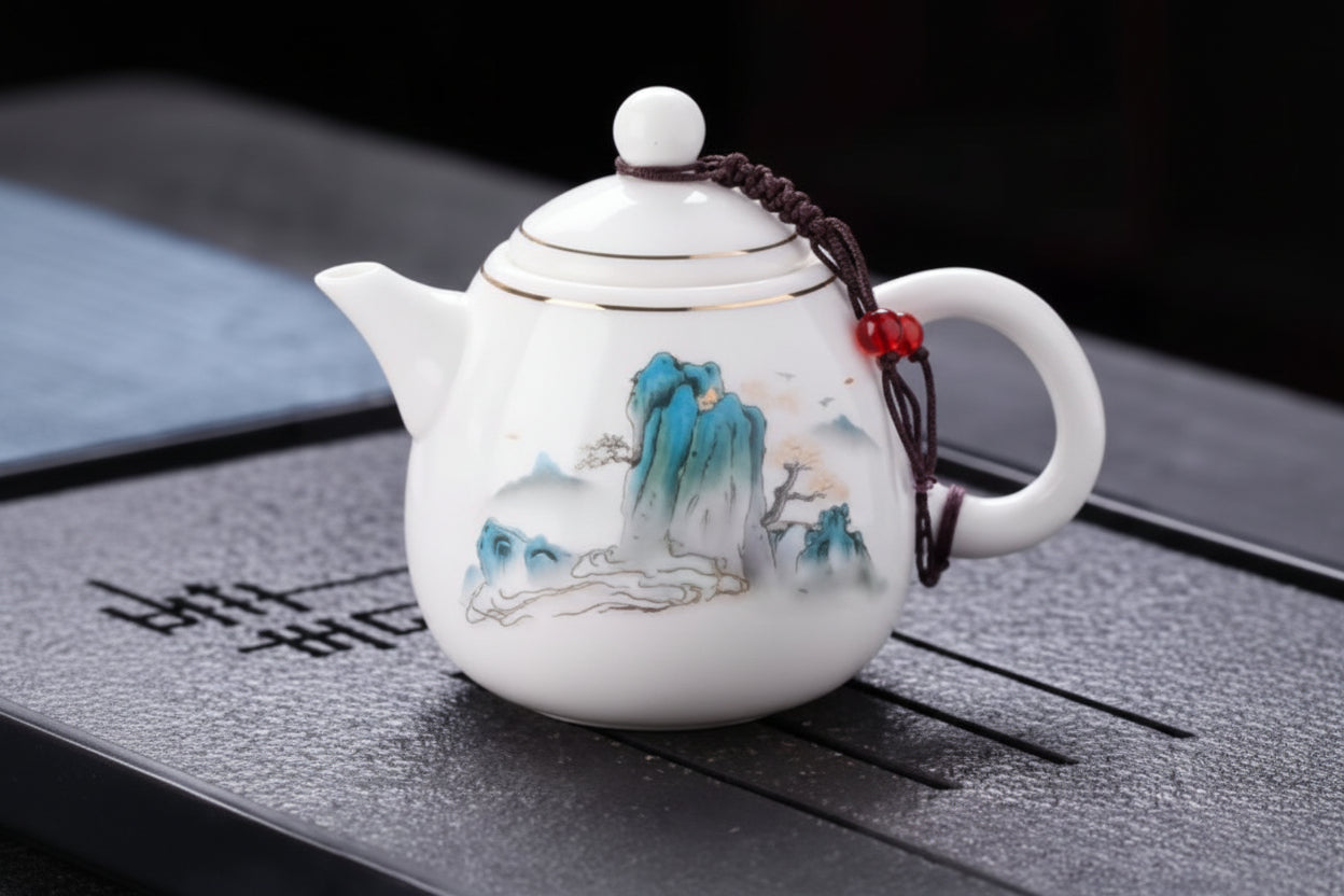 THÉIÈRE CÉRAMIQUE BLANCHE   ŒUF