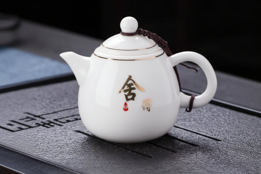 THÉIÈRE CÉRAMIQUE BLANCHE   ŒUF