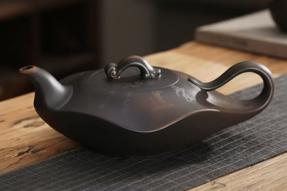 THÉIÈRE CÉRAMIQUE JAPONAISE   BEC ARRONDI