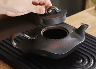 THÉIÈRE CÉRAMIQUE JAPONAISE   BEC ARRONDI