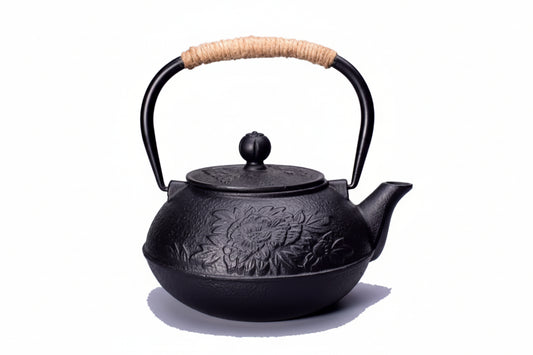 SERVICE À THÉ EN FONTE <BR> FLEUR DE PIVOINE