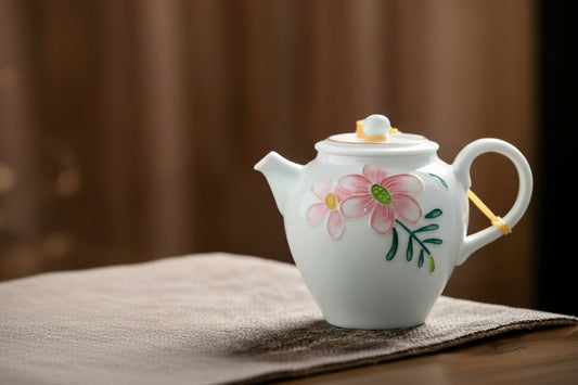 THÉIÈRE EN PORCELAINE BLANCHE