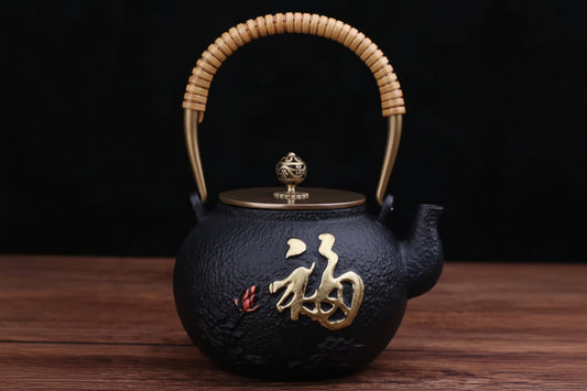 THÉIÈRE EN FONTE  AUTHENTIQUE 1 L