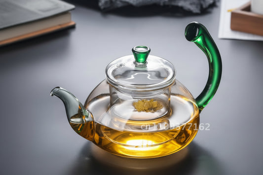 THÉIÈRE EN VERRE BRAS VERT