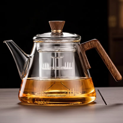 THÉIÈRE EN VERRE AVEC RÉCHAUD