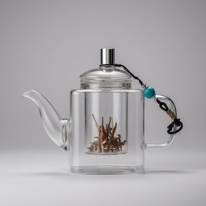 THÉIÈRE TRANSPARENTE AVEC FILTRE SPÉCIAL