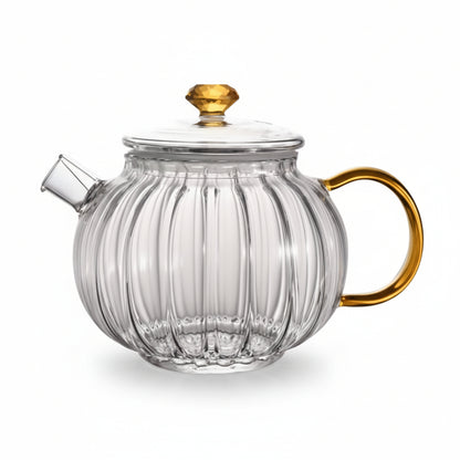 THÉIÈRE EN VERRE RONDE EN BOROSILICATE