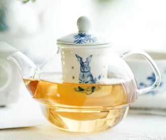 THÉIÈRE SOLITAIRE EN VERRE (BLEU)