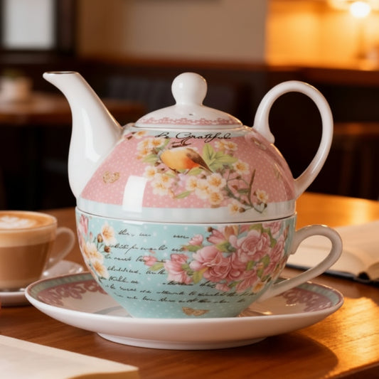 tasse et théière individuelle