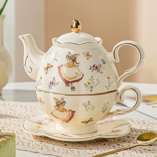 THÉIÈRE SOLITAIRE EN RELIEF