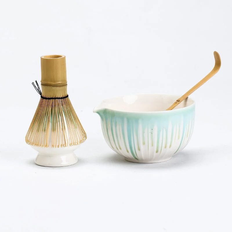Set de Matcha vert 450ml glaçure coulante