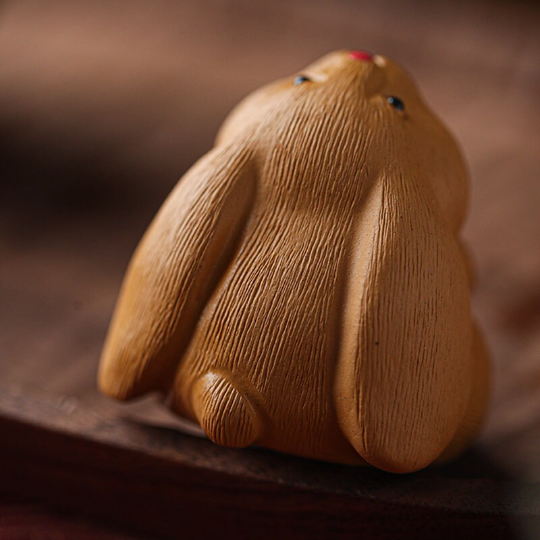 Mascotte de Thé Coq Jade en Céramique