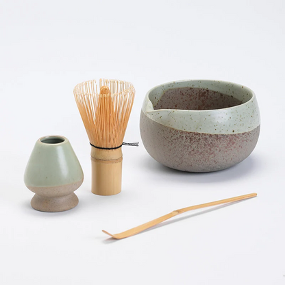 Set Matcha 550ml Bol Verre Borosilicate Naturel