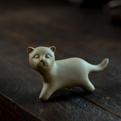 Mascotte de Thé Lion Couché en Zisha