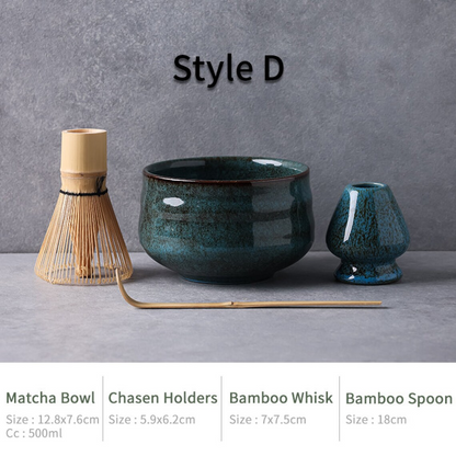 Set Matcha 550ml Verre Transparent Moderne Chic