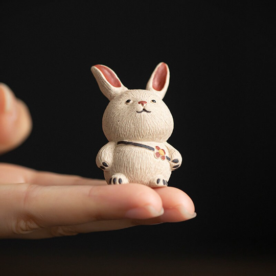 Mascottes de thé 2 lapins