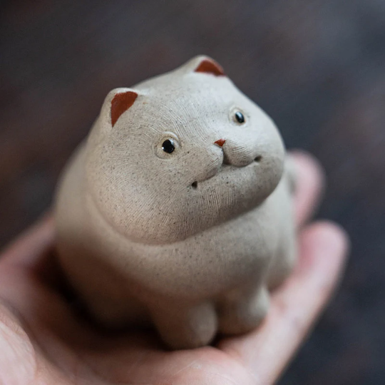 Mascotte de Thé Rhinocéros en Céramique