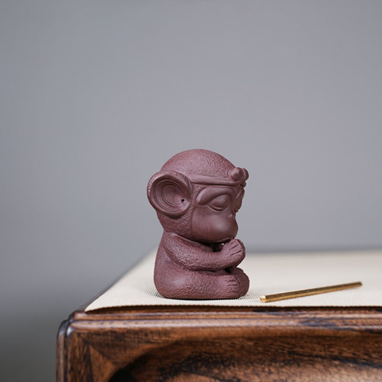 Mascotte de Thé Ours en Céramique