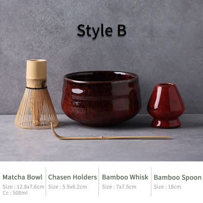 Set Matcha 550ml Verre Transparent Moderne Chic