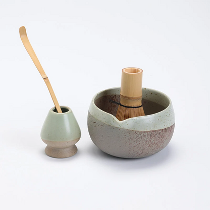 Set Matcha 550ml Bol Verre Borosilicate Naturel