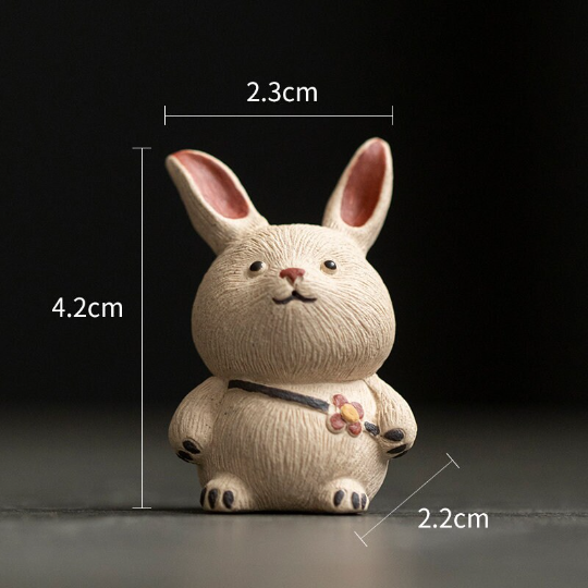 Mascottes de thé 2 lapins
