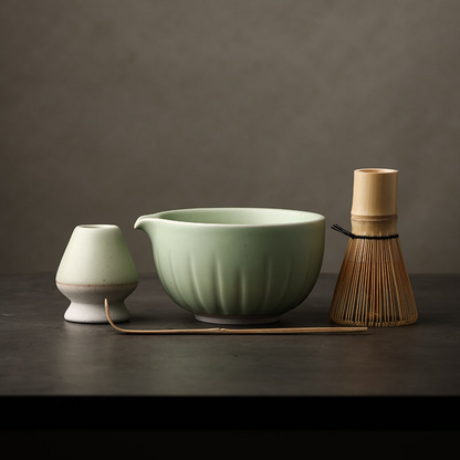 Set de matcha 450ml trois couleurs fleuré
