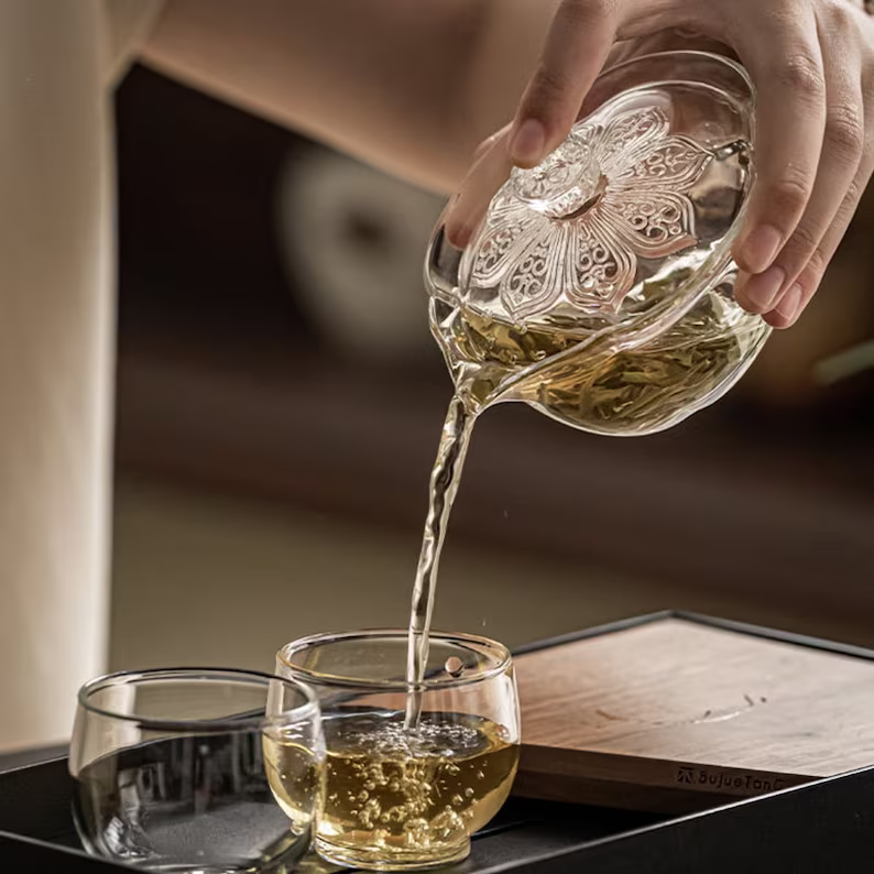 Gaiwan 150ml verre décoré